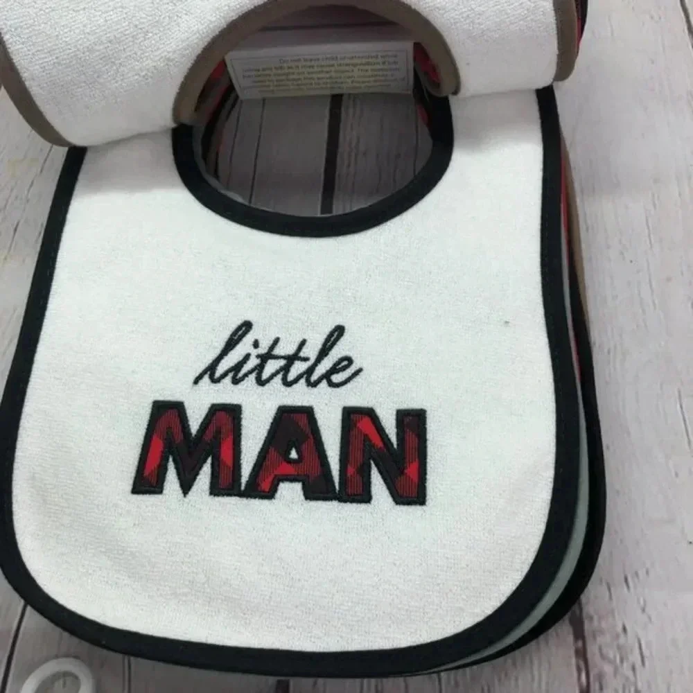 NWT Hudson Baby outdoor explore bib set woodland nursery